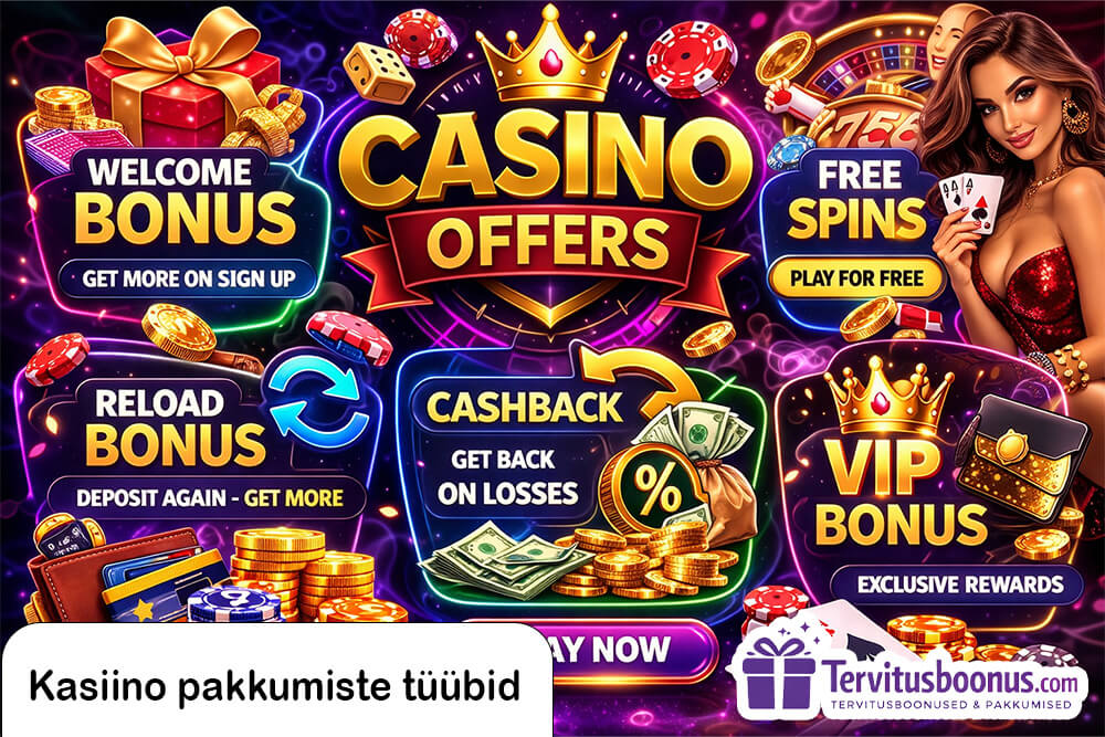 Kasiinode pakkumiste tüübid